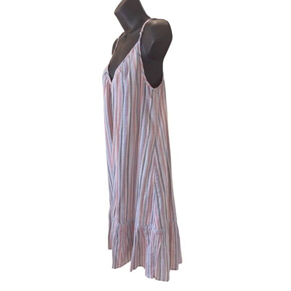 Sundry dress  size Large multi  striped cotton elastin  37' long  made in India - Picture 2 of 5